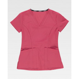 Blouse médicale rose fushia...