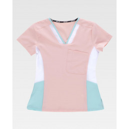 Blouse médicale femme pêche...